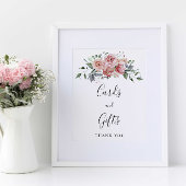 Kaarten en Gifts Blush Pink Rose Script Weddenscha Poster