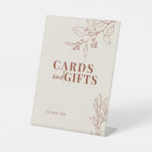 Kaarten en Gifts Boho Floral Wedding Sign Reclamebord Met Voetstuk (Voorkant)