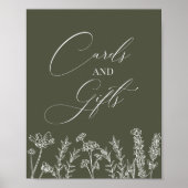Kaarten en Gifts Burnt Oranje Wildflower Wedding P Poster (Voorkant)