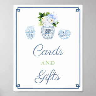 Kaarten en Gifts Chinoiserie Chic Baby shower Part Poster