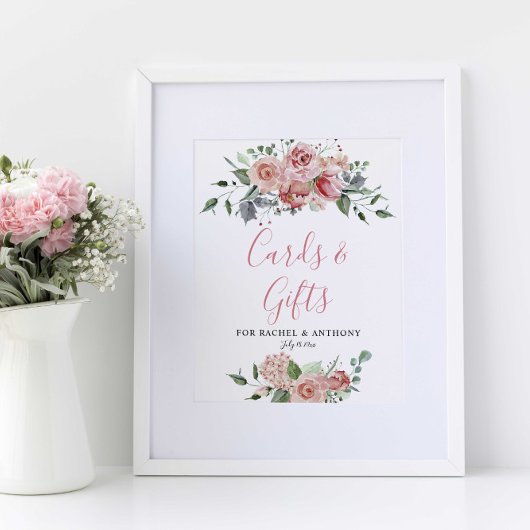 Kaarten en Gifts Elegant Wedding Dusty Roos Blush Poster