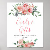 Kaarten en Gifts Elegant Wedding Dusty Roos Blush Poster (Voorkant)