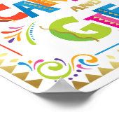 KAARTEN en GIFTS Fiesta Party Sign Print (Hoek)