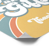 Kaarten en Gifts Groovy Retro Sunshine Baby shower Poster (Hoek)