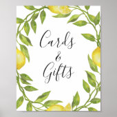 Kaarten en Gifts Lemons Blossom en Greenery Poster (Voorkant)