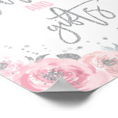 Kaarten en Gifts Pink Winter ONEderland Party Poster (Hoek)