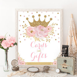 Kaarten en Gifts Princess Baby Girl Birthday Party Poster