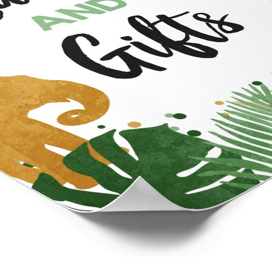 Kaarten en Gifts Safari Animals Gold Birthday Part Poster (Hoek)