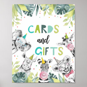 Kaarten- en Gifts Safari Party Animals Poster