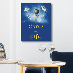 Kaarten en Gifts Space Astronaut Boy-raketten Poster