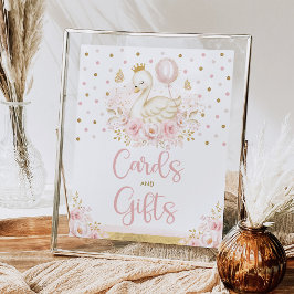 Kaarten en Gifts Swan Princess Pink Balballonparti Poster