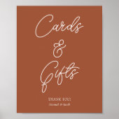 Kaarten en Gifts Terracotta Fall Wedding Sign Poster (Voorkant)