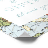 Kaarten en Gifts Travel Theme Floral Map Sign Poster (Hoek)