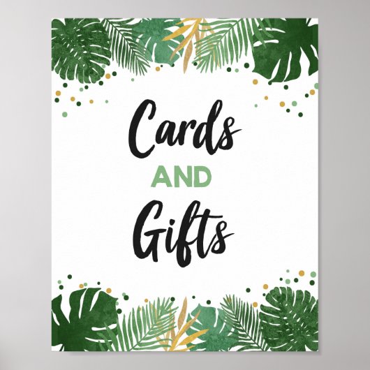 Kaarten en Gifts Tropical Safari Boy Birthday Sign Poster (Voorkant)