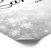 Kaarten en Gifts Wedding Winter Wonderland Silver Poster (Hoek)
