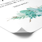 Kaarten en groenery Succulent Wedding Poster (Hoek)