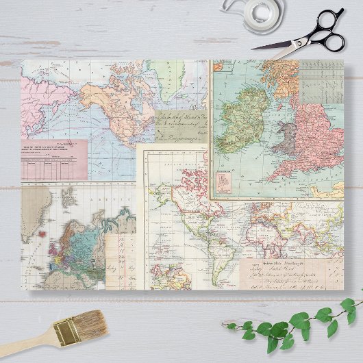 Kaarten en grootboeken tissuepapier