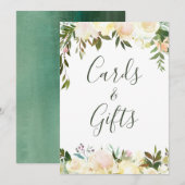 Kaarten en Kaart van Gifts-gebarentaal Rustic Gree (Voorkant / Achterkant)