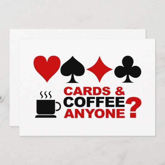 Kaarten en koffie-uitnodiging (Voorkant / Achterkant)