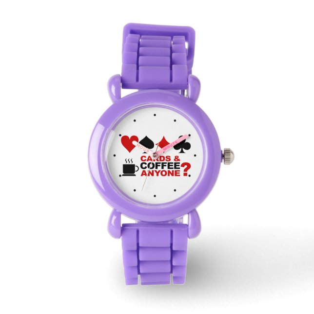 Kaarten en koffiehorloges horloge (Voorkant)