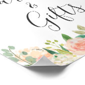 Kaarten en koraalkleurpasta's voor tuinbouwdoelein poster (Hoek)