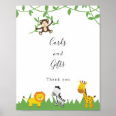 Kaarten en Oerwouden van Baby showers van met sch Poster (Voorkant)