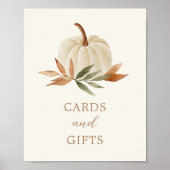 Kaarten en rotsblokken kleine pompoenen Baby showe Poster (Voorkant)