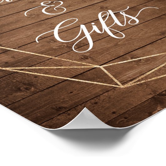 Kaarten en rotsblokken voor oraal hout poster (Hoek)