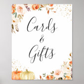 Kaarten en rotsherfst bladerbladeren poster (Voorkant)