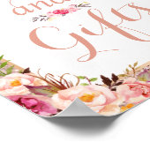 Kaarten en Rozen Glitter Floral Wedding Poster (Hoek)
