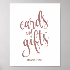 Kaarten en Rozen Glitter Weddenschap Poster