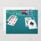 Kaarten en spaanders op betontafel (Voorkant / Achterkant)