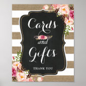 Kaarten en twitteraars van de Rustic Burlap Poster (Voorkant)