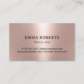 Kaarten en zoetskoeken Roos Gold Pipet Black Visitekaartje (Achterkant)