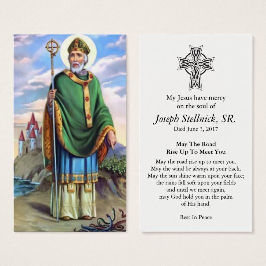 Kaarten gebeden | Beloved St Patrick Visitekaartje (Voorkant /achterkant)