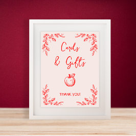 Kaarten & geschenken Apple Hand getrokken Baby sho Poster