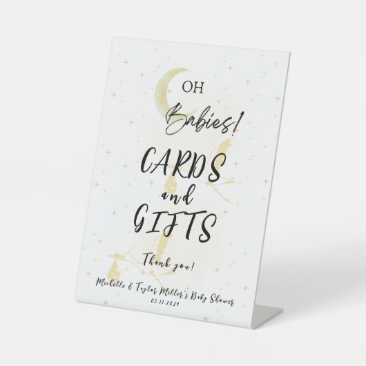 Kaarten & Geschenken Baby shower voetstuk teken Reclamebord Met Voetstuk (Voorkant)