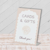 Kaarten & Geschenken Beach Babe Seashell Baby show Reclamebord Met Voetstuk