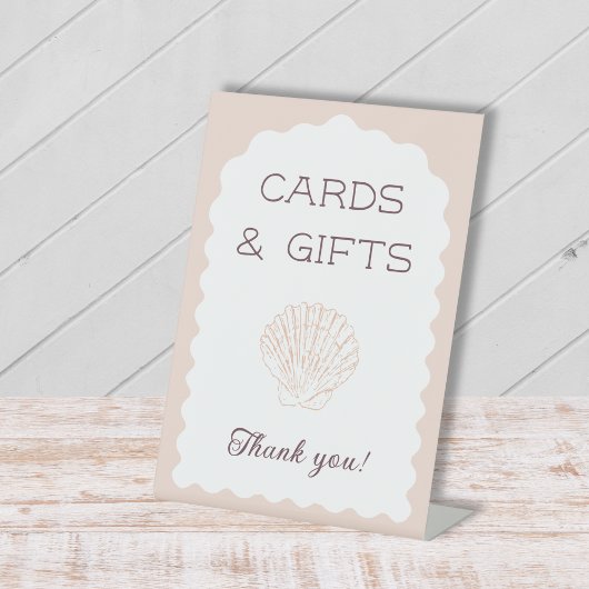 Kaarten & Geschenken Beach Babe Seashell Baby show Reclamebord Met Voetstuk