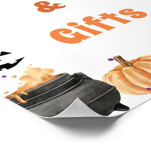 " Kaarten & Geschenken " Boo Schattige Ghost Baby  Poster (Hoek)