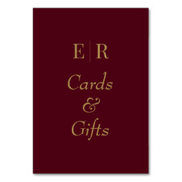 Kaarten & Geschenken Bourgondië Monogram Tafelteke