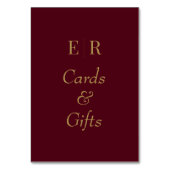 Kaarten & Geschenken Bourgondië Monogram Tafelteke (Achterkant)