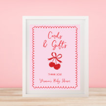 Kaarten & Geschenken Cherry Bow Hand getrokken Bab