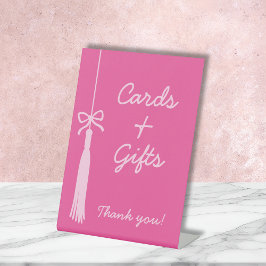 Kaarten & Geschenken Coquette Bow Tassel 2025 Afst Reclamebord Met Voetstuk