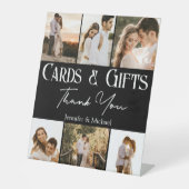Kaarten & geschenken dank u 6 foto's collage bruil reclamebord met voetstuk (Voorkant)