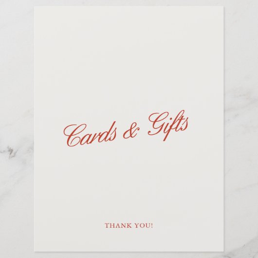 Kaarten & Geschenken Elegant Rood & Ivoor Trouwbor (Voorkant)