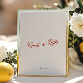 Kaarten & Geschenken Elegant Rood & Ivoor Trouwbor