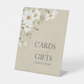 Kaarten & geschenken Elegant Rustiek Daisy Vrijgez Reclamebord Met Voetstuk (Voorkant)