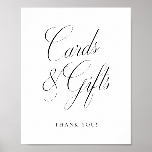 Kaarten & Geschenken Elegantie Script Bruiloft Poster (Voorkant)