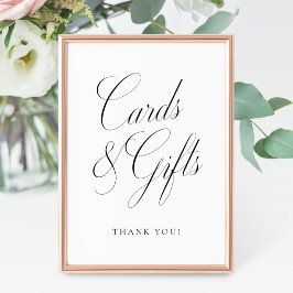 Kaarten & Geschenken  Elegantie Script Bruiloft Poster